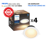 Combo 4 Đèn Âm Trần Philips Hue Garnea