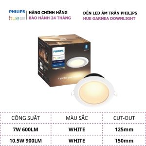 Philips Hue Garnea LED Downlight White Ambiance